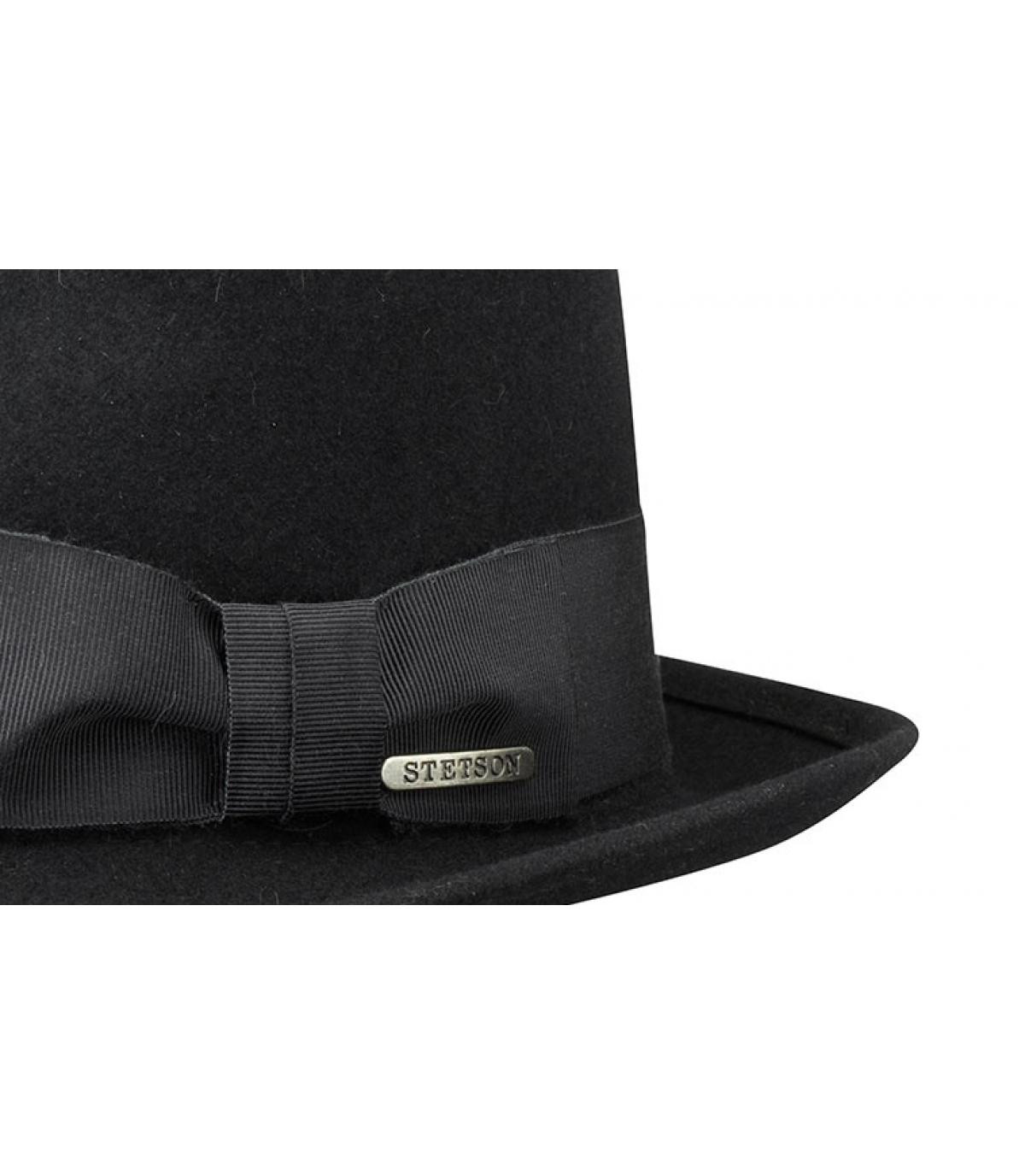 fedora de fieltro negro de conej